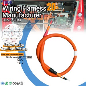 High Voltage Wiring Harnesses 600V Solid High Temperature Resistant Pure Copper Core PTFE Power 120A Rated Auto 1500V Withstand
