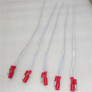 Custom PVC Insulated Copper Core 300V Wire Harness Assembly ODM OEM F1.25 Bullet Plug AWG22 310mm Heat-Shrink Electronic Machine