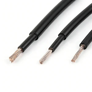 PV1-F 4mm²/6mm² Solar Cable Black Red Twin Core Photovoltaic Wire TÜV Approved UV Resistant Waterproof for Solar Farm System