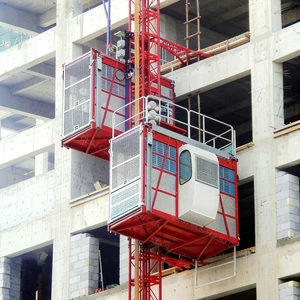 Heavy Duty VFD SC200 Sc100 Single Cabin Passenger Material Hoist Rack And Pinion Construction Elevator Machine For Building Site