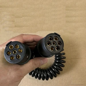 SN 7-Way Trailer Light Wiring Plug Extension Cable 7-Wire Inline Trailer Cord