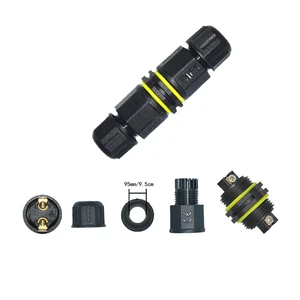 YXY M20 Waterproof Connector IP68 2 3 4 5 Pin Straight Type Electrical Cable Adapters Lock Wire Connector Power Supply Connector