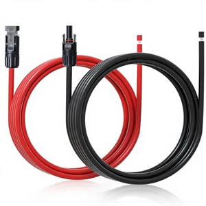 ECO-WORTHY 10FT 10AWG Tinned Copper PVC Solar Extension Cable 30A/1000V DC IP67 PV Connecting Waterproof (Red+Black) Panels