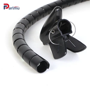 PE Plastic Spiral Wire Organizer Tube Cable Tidy Kit Cable Sleeves Cord Covered Spiral Winding Cable Management Tube