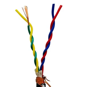 Premium Copper PVC Insulated Multi Core RVSP Twisted Pair Shielded Signal Cable for Industrial Control