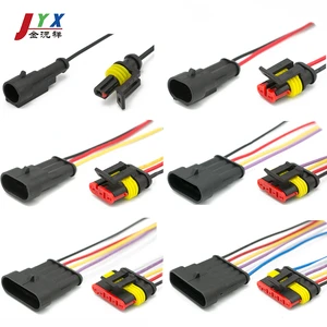 1 2 3 4 5 6 Pin Tyco Waterproof Automotive Wire Harness with Nylon Rubber for for for Car Xenon Lamp Plug