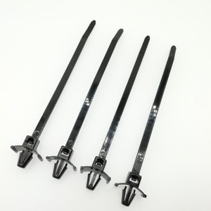 Nylon Automotive Cable Ties Wiring Harness Zip Ties 200mm Push Mounting Stud Mounting Fir Tree Type Screw Hole Mounting Panel