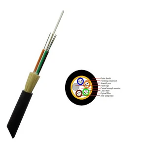 ADSS Single Sheath 24 Core Outdoor SM G652D 100 Meter Span Fiber Optic Cable
