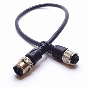 Custom IP68 Waterproof Connector M8 M12 3 4 5 8 12 17 Pin Male Female M12 Cable Industry Connectors