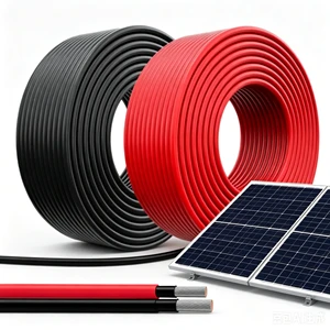 New Energy Solar DC PV Cable Tinned Copper XLPE LSZH Jacket Weatherproof Photovoltaic Systems 1KV Multiple Sizes (12AWG)