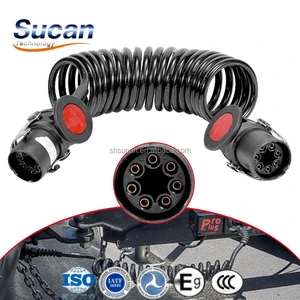 Genuine Quality Heavy-duty Trailer and Truck Parts Accessories Spring Extension Cables, 24v Truck Spirals, EBS/ABS Trailer Plugs