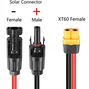 XT60i Energy Storage Power Charging Cable XT60 Female to Male Connector Solar Panel Power Cord