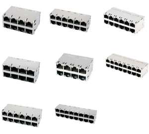 GLGNET Industrial Grade RJ45 Panel Mount 2-Port 8-core Unshielded Ethernet Adapter Phosphor Bronze Contacts Home Security CCTV