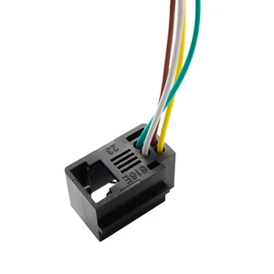 Customized 616E 4P4C Female Socket Pigtail Cable RJ9 Connector for Telephone Wire Harness