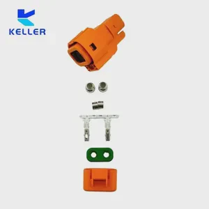 High Voltage Hvil 2 Pins Metal Shielded Wiring Harness Assembly Hvc2p63fs Plug Inlet Outlet Connector New for EV