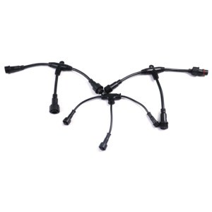 Custom Electrical Cable Wiring Harness Assembly Waterproof Male Female Extension Cable For Power Applications Rated Current 10A