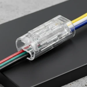 Inline Wire Connector 2 3 4 5 6 Port, Wire Harness Connector for Industrial Sensor & Control Systems - Tool Free Quick Splice