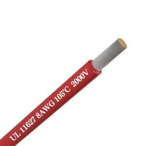 UL 11627 8AWG High Voltage Pvc Insulated Wire Solar New Energy Storage Battery Connector System Inverter Cable Assembly