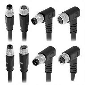 Industrial Circular IP67 Waterproof Automotive Connector 30V/60V 4A 2-8 Pin Male Female Straight Connector Wire Harness