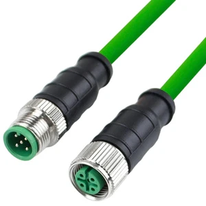 Custom M12 4pin Male to Female Waterproof Industrial Network Cable Prorbus and Profinet Communication Cables