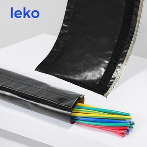 Custom Length Shielded Cable Wrap | OEM Factory Hook and Loop Shielding Sleeve | Bulk Wholesale Wire Protector