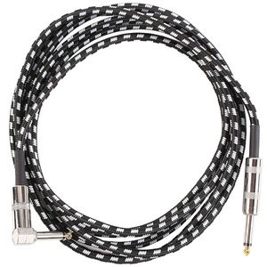 Folk Acoustic-Electric Guitar Cable 3m6m Bass Performance Noise Reduction Elbow Audio Electric Guitar Connection Cable Accessory