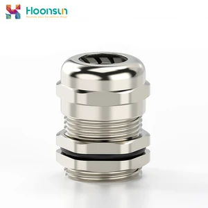 EMI-Shielded Nickel Plated Brass Low Voltage Exd IIC Gb IP68 Rated M10-M30 Cable Glands for Outdoor Lighting Renewable Energy