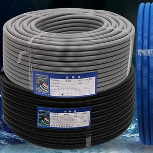 Black PVC Spiral Wrapping Tube 600V Rating 1.6:1 Shrink Ratio Protecting Electrical Cables Soft Flame Retardant Multi-Diameter