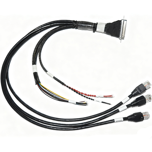 Custom Electronic Industrial Cable Assembly Wire Harness Tin Plated Copper Multi RJ45 Adapter Connector 1 Meter 220V Equipment