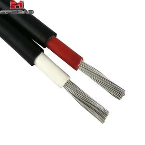 Tinned Copper XLPO Solar Power Cable 62930 IEC131 2x4 Mm2 Twin Core Flexible Waterproof Low Voltage DC 1500V