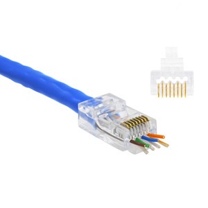 Cat6A Pass Through Connectors RJ45 End Through Network Cable Connector