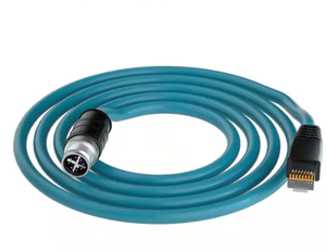 IP67 Industrial Ethernet Cable M12 X Coded to RJ45 Data Communication Cable 8pin 26awg Black PUR 8 Pin Network Cat 8 Cable LANKA