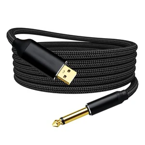 Xput USB a Male to 6.35MM TS Mono Plug Stereo Jack Audio Guitar Cable for Guitar