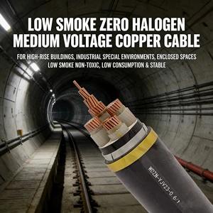 WDZ-YJY Low Smoke Zero Halogen Medium Voltage Copper Power Cable 8.7/15kV,High Rise Building Tunnel Industrial Use