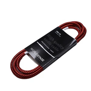 Hot Sale 3 Meters Guitar Cable Musical Instrument Accessories Multi-color Optional Electrical Cable