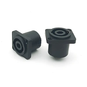 XLR 4 Pin Square Speakon Adapter Panel Mount Female Socket Speaker XLR Audio Cable Connector