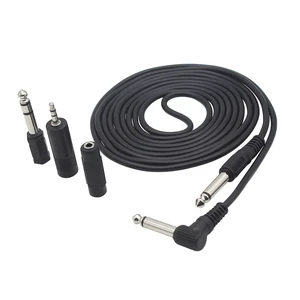 Noise Reduction Audio Cable 6.35 3.5mm Plugs 3m Connecting Guitar Cable for Electric Guitar Bass Keyboard Instrument