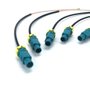 GNSS Coaxial Cable FAKRA Male Z Code MHF1 RG178 IP67 50ohm Gold Plated Cable Assembly 250mm Data Communication Network