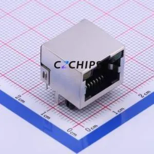 R-RJ45R08P-C000 Ethernet Connector (RJ45 RJ11) Bent Lead Through Hole Connector RJ45 Jack Right Angle Insert 1 With LED