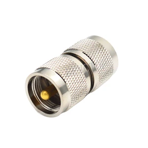 UHF Male to UHF Male Plug Crimp Connector 50 OHM 0-6GHz RF Coaxial Brass Copper Adapter