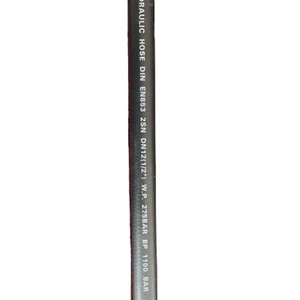 Two Layers Steel Wire 2'' Factory Direct Braided Rubber Hydraulic Hose for Petroleum Based Hydraulic Fluids with Cutting Service