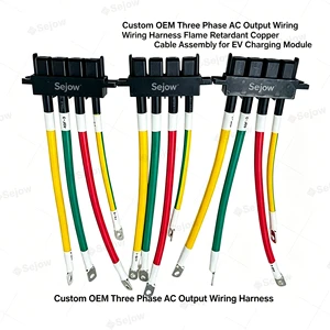 Industrial High Voltage 3 Phase AC Charging Module Output Wiring Harness Flexible Cable Assembly For Power Distribution