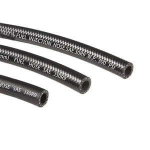 Sae J30 Fiber Braided Fuel Oil Line Synthetic Rubber Hydraulic Hose For Conditioning Transmission Cut To Size Rubber
