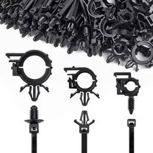Self-Locking Straps Cable Zip Tie Universal Car Wire Loom Routing Clips for Sedan UTV Engine Bay Push Mount for Easy Routing New
