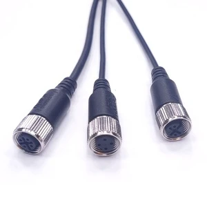 1-to-3 M12 8-Pin Male to Female IP67 Waterproof for Industrial Signal/Power Splitter Harness for Sensor Wiring Harness