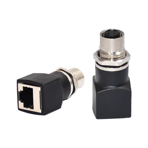 M12 To RJ45 Male A D X Code Connector High Flexibility Cable With Shielding, Designed For Interconnection In Automation Systems.