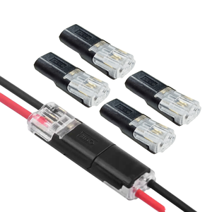 2-Pin Quick Splice Electrical Cable Wire Connector Crimp Terminals For 22-20AWG Wiring Connection Copper Brass Contacts PC