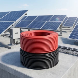 TUV Approved DC Solar Cable 4mm 6mm 10mm PV Wire Tinned Copper Photovoltaic Cable for Solar Panel
