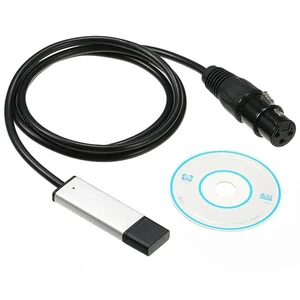 FTDI USB RS485 XLR 3P Lighting Control Cable for DMX512 DMX400 Freestyler QLight for Stage Lighting Control Config Cable