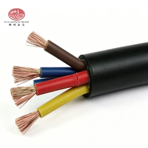 Weather Resistant Heavy Duty Low Voltage 450/750V Flame Retardant V-0 Building Construction Copper Conductor Rubber Cable